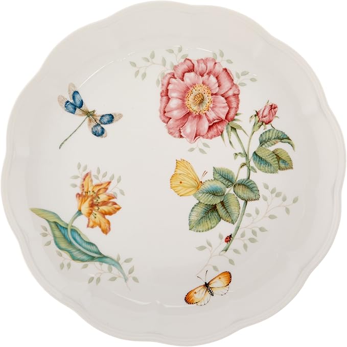 Lenox 6342794 Lenox Butterfly Meadow 18-Piece Dinnerware Set White