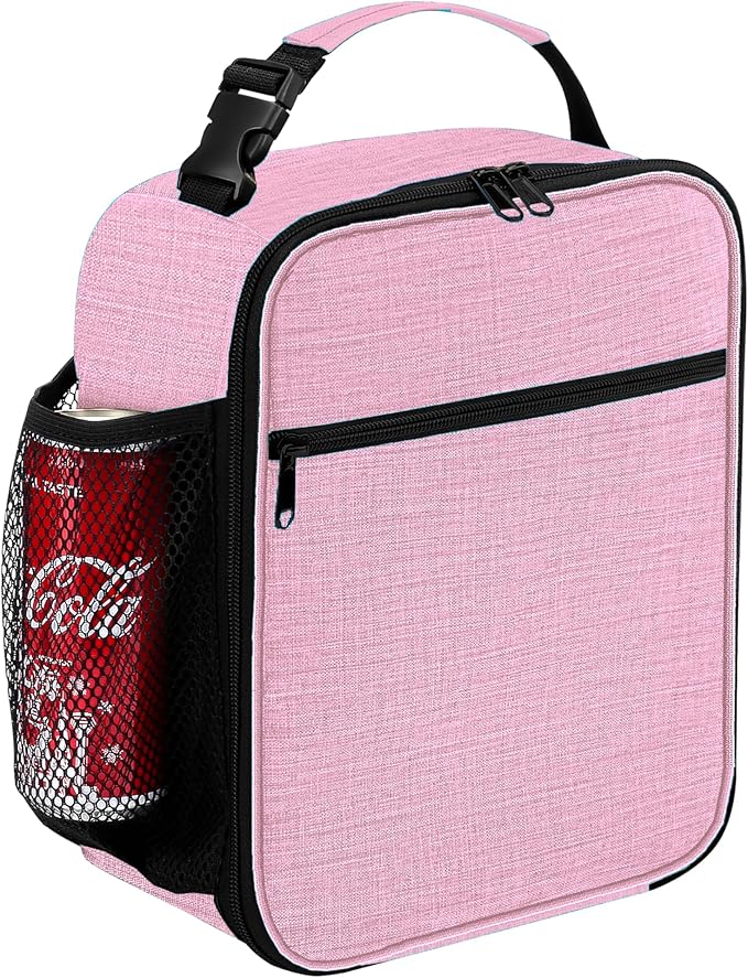 ZM-YOUTOO Lunch Box for Men - Reusable Lunch Bag Men Adult Women- Insulated Small LunchBox (Pink)