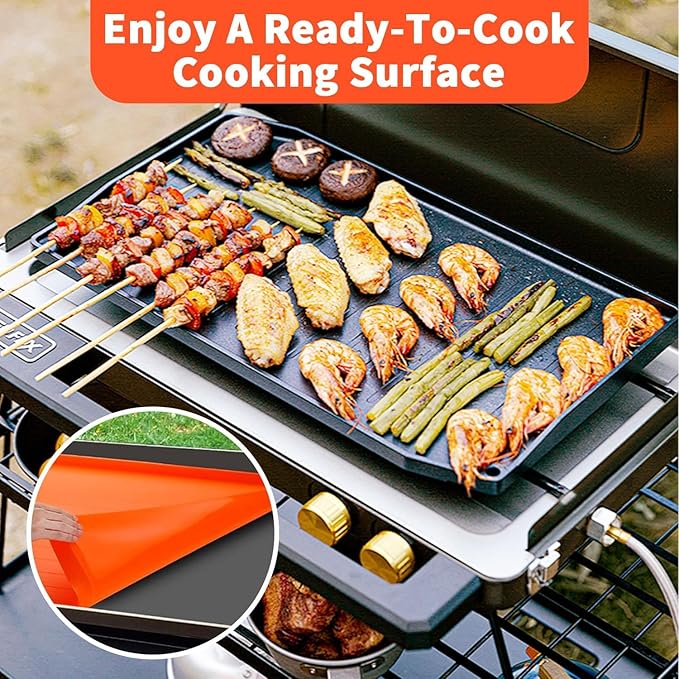 Karrong 36"" Silicone Griddle Cover for Blackstone, Large Grill Mat BBQ Grill for Blackstone Kitchen Cooking & Countertop Griddle Accessories, Protects Griddle from Rodents, Insects, Dirt