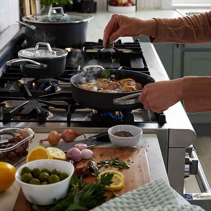 Calphalon Premier Hard-Anodized Nonstick Cookware 11-Piece Pots and Pans Set Dishwasher and Oven Safe with MineralShield Nonstick Technology Durable and Versatile Kitchen Cookware