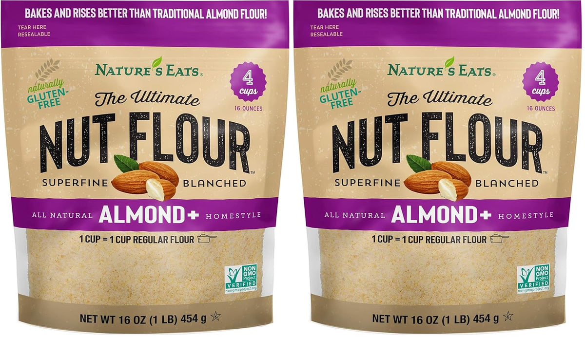 Nature's Eats Ultimate Nut Flour, Almond, 16 Ounce (Pack of 2)