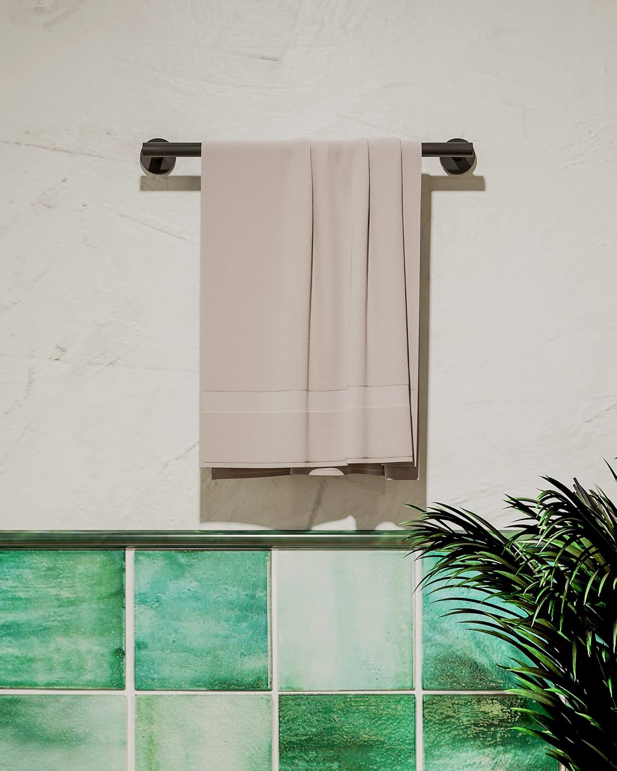 18 Inches Matte Black Towel Bar for Bathroom Kitchen Hand Towel Holder Dish Cloths Hanger SUS304 Stainless Steel RUSTPROOF Wall Mount (Matte Black 18-inch)