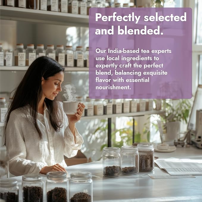 Vital Bloom 120 Tea Bags Lavender Tea, Stress Relief Herbal Tea, Sleepytime Tea, 100% Natural- No Sugar, Caffeine Free, No Gluten, Vegan - Bleach Free (Free Tongs Included)