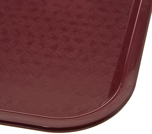 Carlisle FoodService Products CT121661 Cafe Standard Plastic Cafeteria/Fast Food Tray, NSF Certified, BPA Free, 16" Length x 12" Width, Burgundy (Pack of 24)