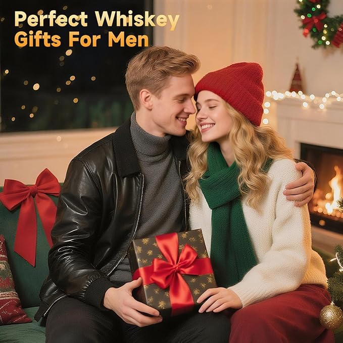 Electric Whiskey Smoker Kit Built-in Lighter, Rechargeable Old Fashioned Cocktail Bourbon Drink Smoker kit with 6 Wood Chips Birthday Gifts for Men Dad Husband Boyfriend Mens