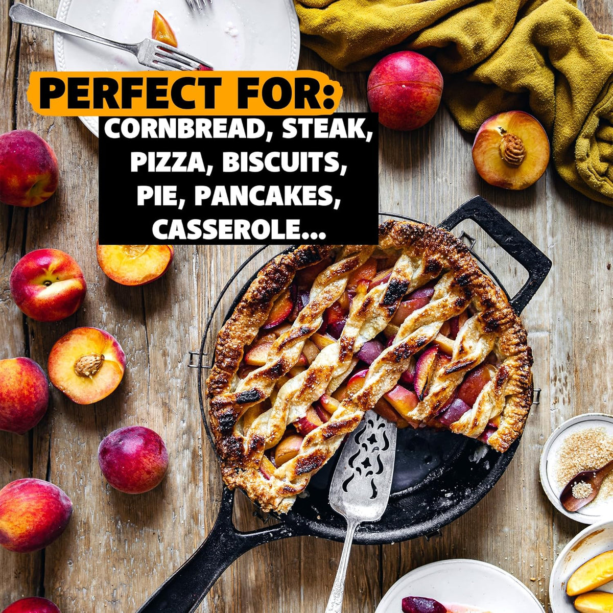 Stargazer 10.5-Inch Cast Iron Skillet | Made in USA, Seasoned, Premium Frying Pan for Grilling, Searing, Baking & More – Durable Cast Iron with Smooth Cooking Surface