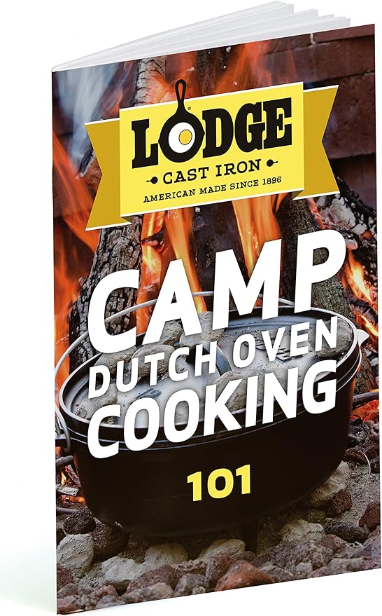 Lodge 8 Quart Pre-Seasoned Cast Iron Camp Dutch Oven with Lid - Dual Handles - Use in the Oven, on the Stove, on the Grill or over the Campfire - Black