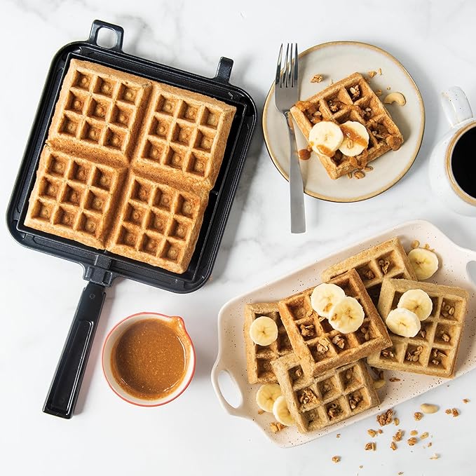 NordicWare 15040 Cast Aluminum Stovetop Belgium Waffle Iron