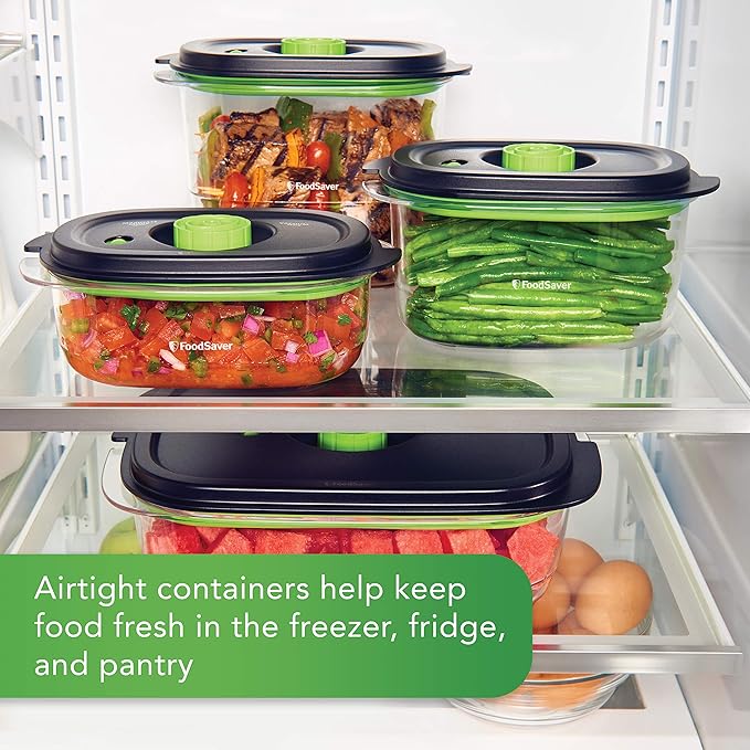 FoodSaver Vacuum Seal Containers (3 Cup and 10 Cup) | Preserve & Marinate