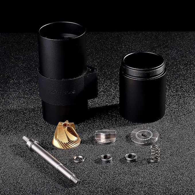 Normcore Manual Coffee Grinder V2-38mm Titanium Contemporary Conical Burr - Hand Grinder - Adjustable Settings - For Espresso, Aeropress, Pour over, French Press