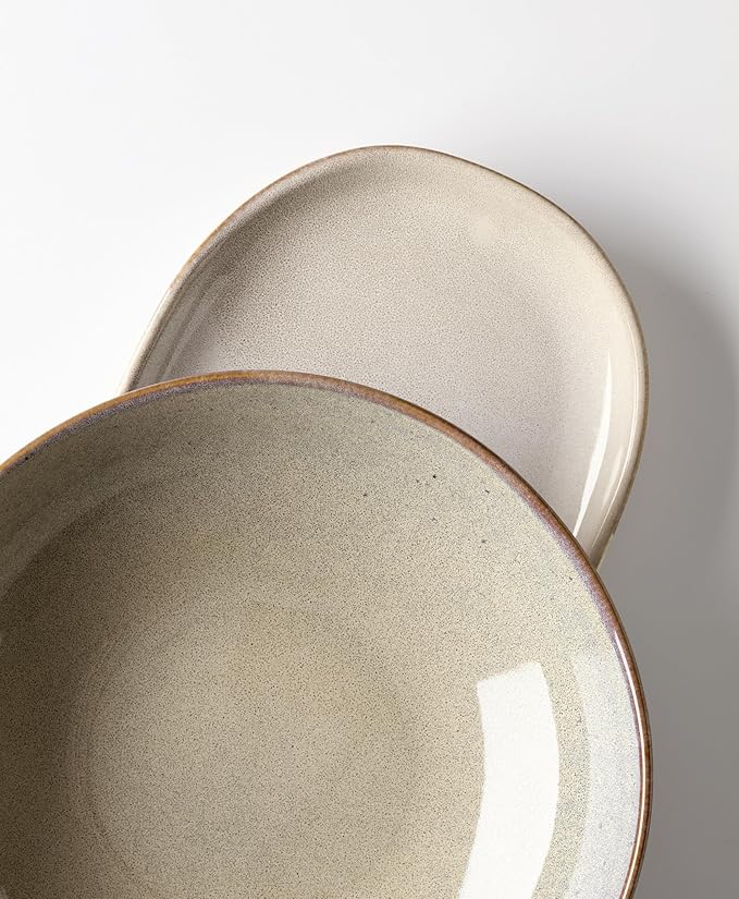 Oneida 897209 Organic Shades 2-Piece Serving Set, Oatmeal