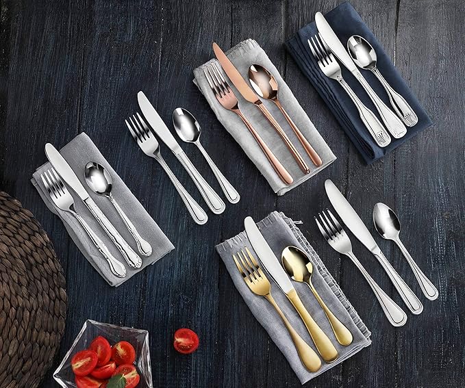 New Star Foodservice 58703 Rose Pattern, 18/0 Stainless Steel, Dinner/Dessert Spoon, 7-Inch, Set of 12