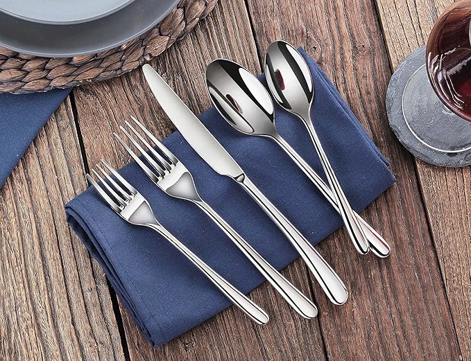 Artaste Rain II Forged 18/10 Stainless Steel (Silver (Set of 12), Salad Fork (7-Inch))