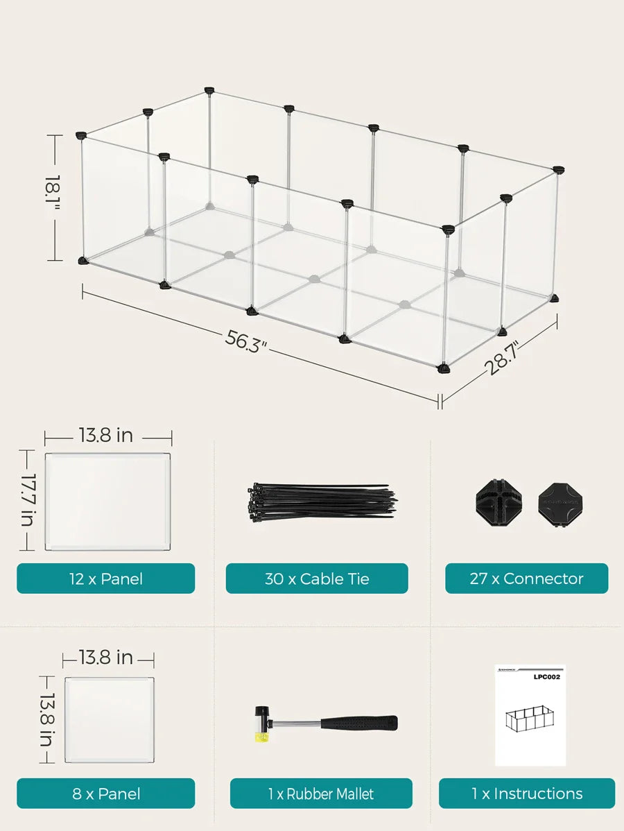 SONGMICS Pet Playpen With Floor