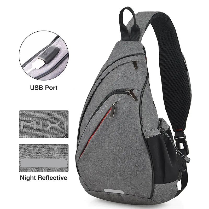 Mixi Unisex Sling Shoulder Backpack