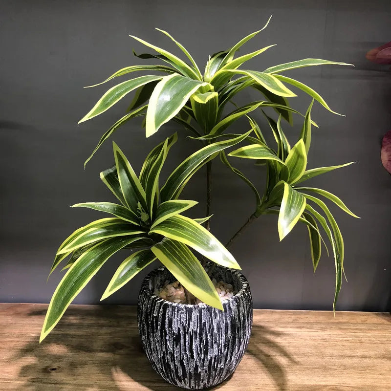 Artificial Bamboo Monstera Decor