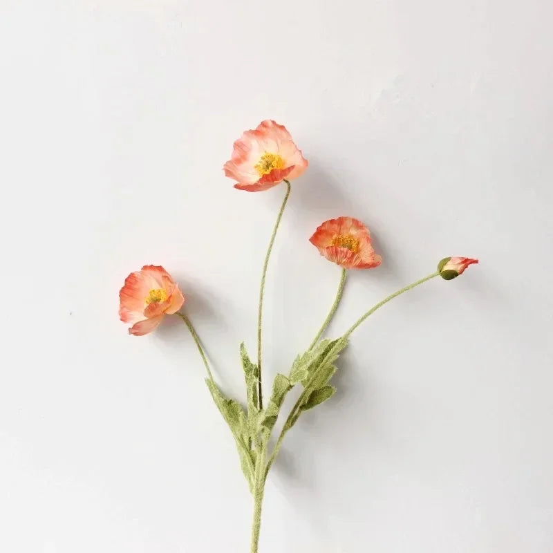 Silk Poppy Flower Stem