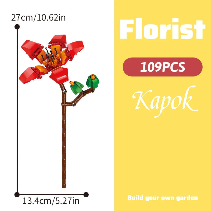 DIY Flower Building Block Bouquet