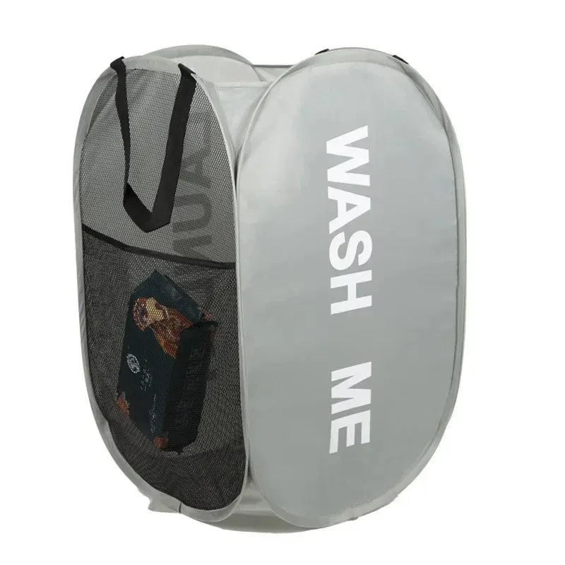 Foldable Mesh Laundry Storage Basket
