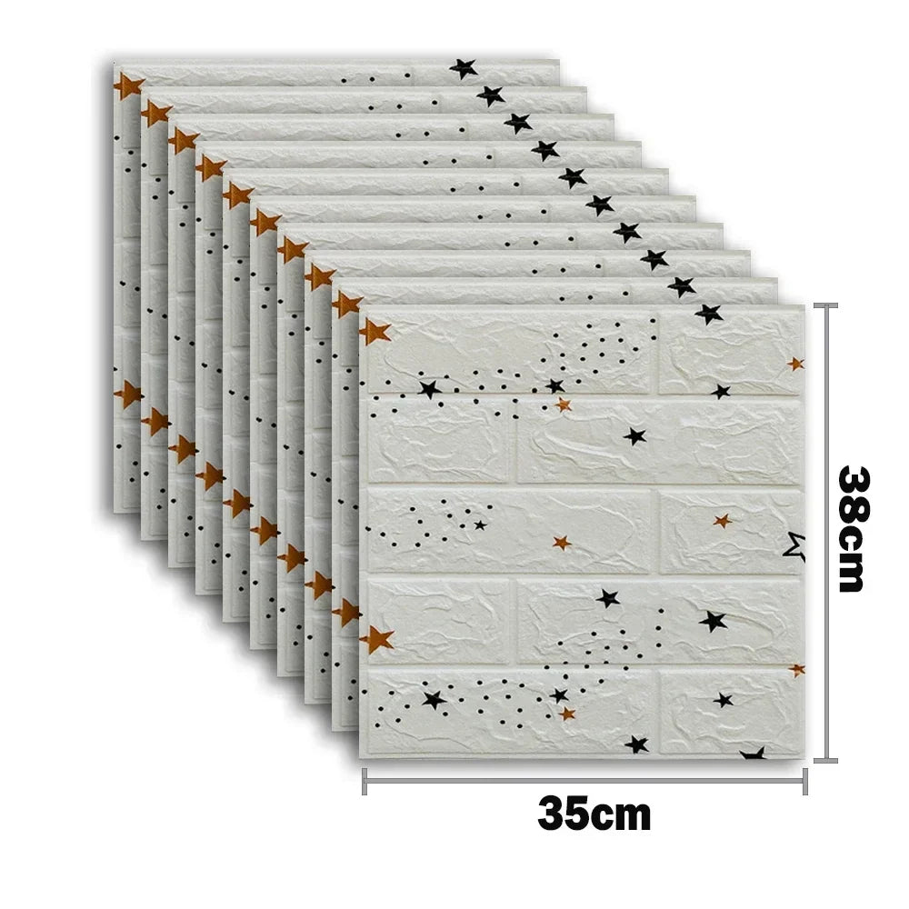 3D Foam Brick Wall Stickers