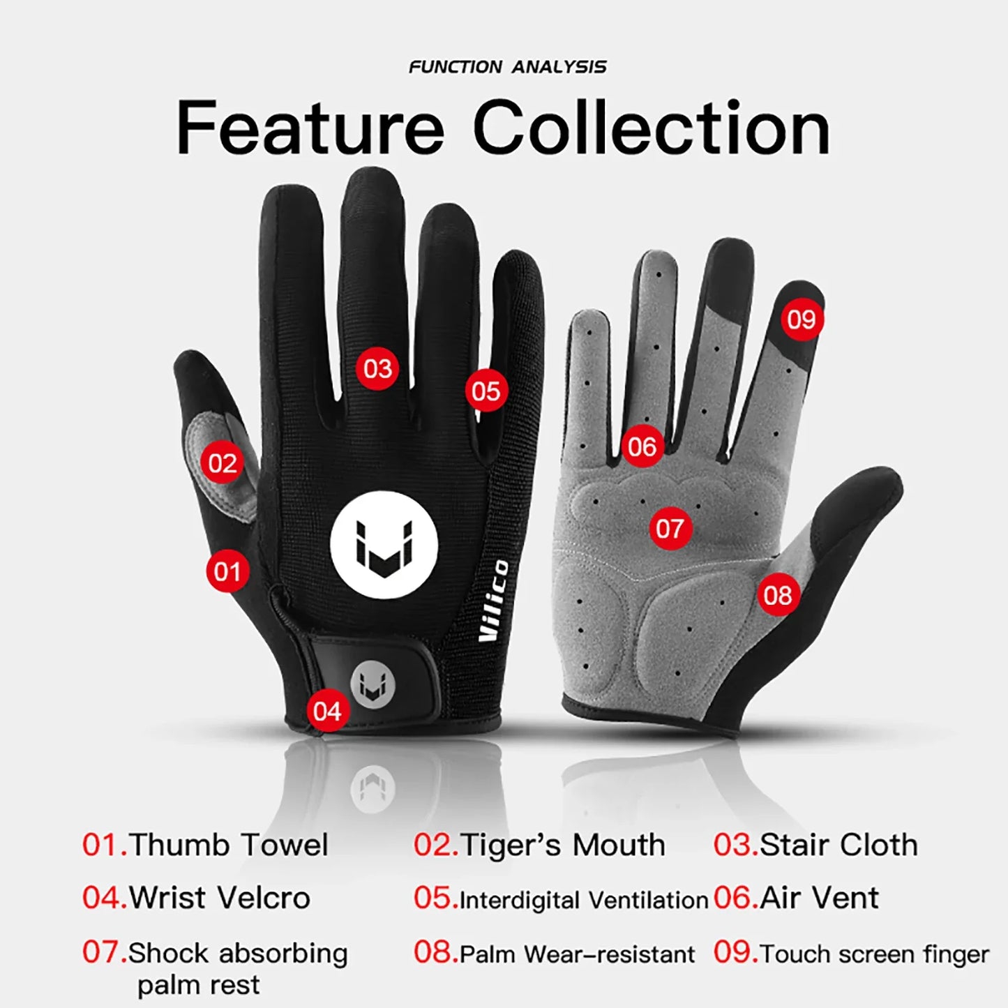 Full Finger MTB Cycling Gloves