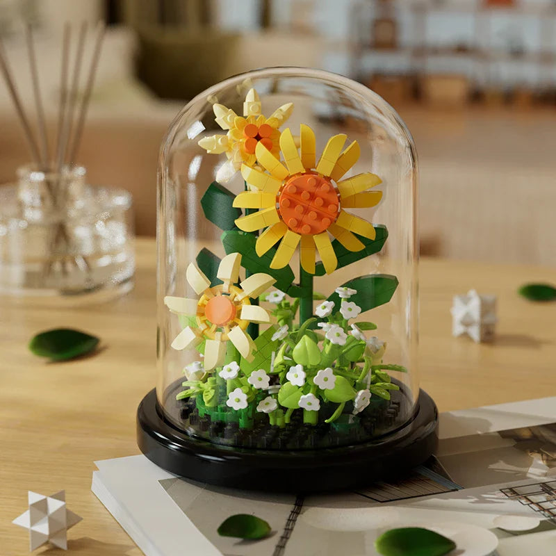 DIY Sunflower Building Block Bouquet