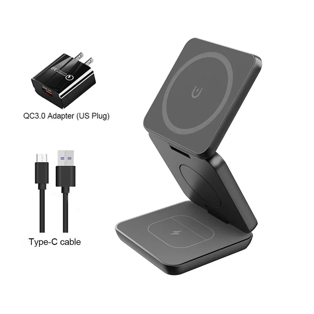 3-in-1 Foldable Magnetic Charger