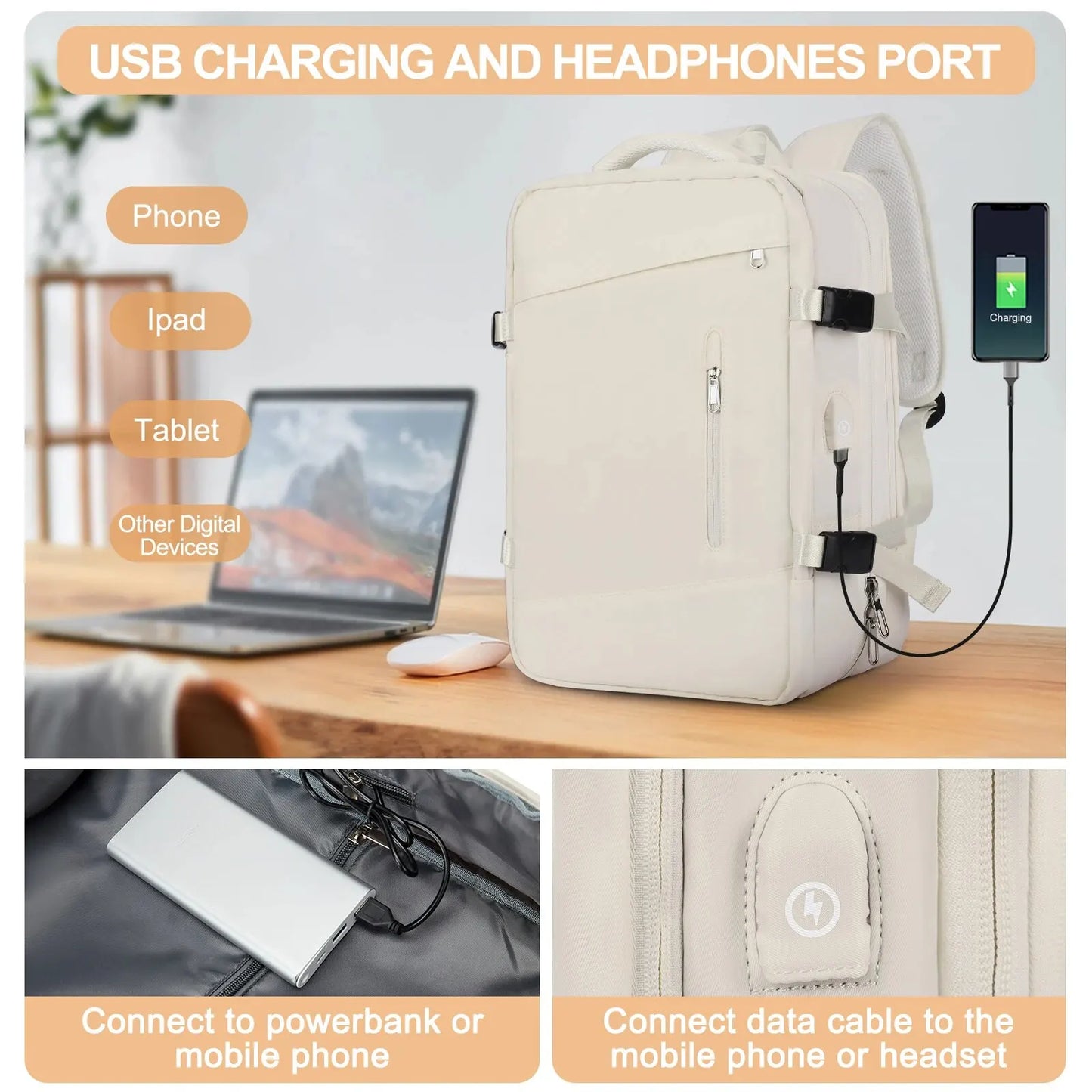 Likros Expandable Travel Laptop Backpack