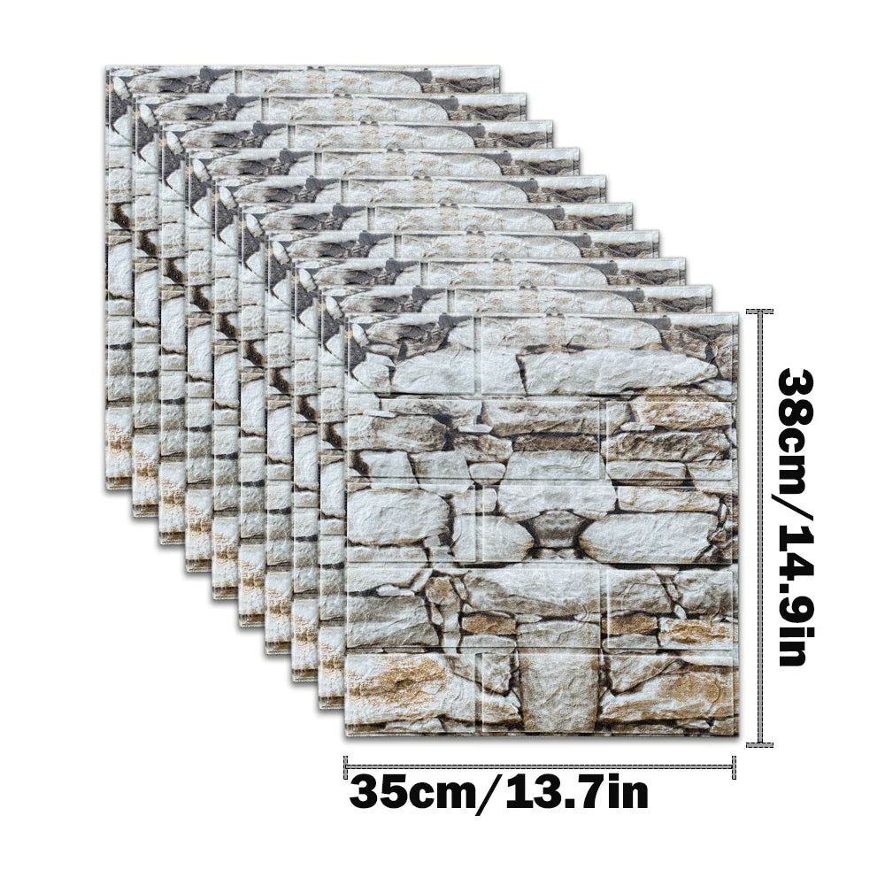 3D Foam Brick Wall Stickers