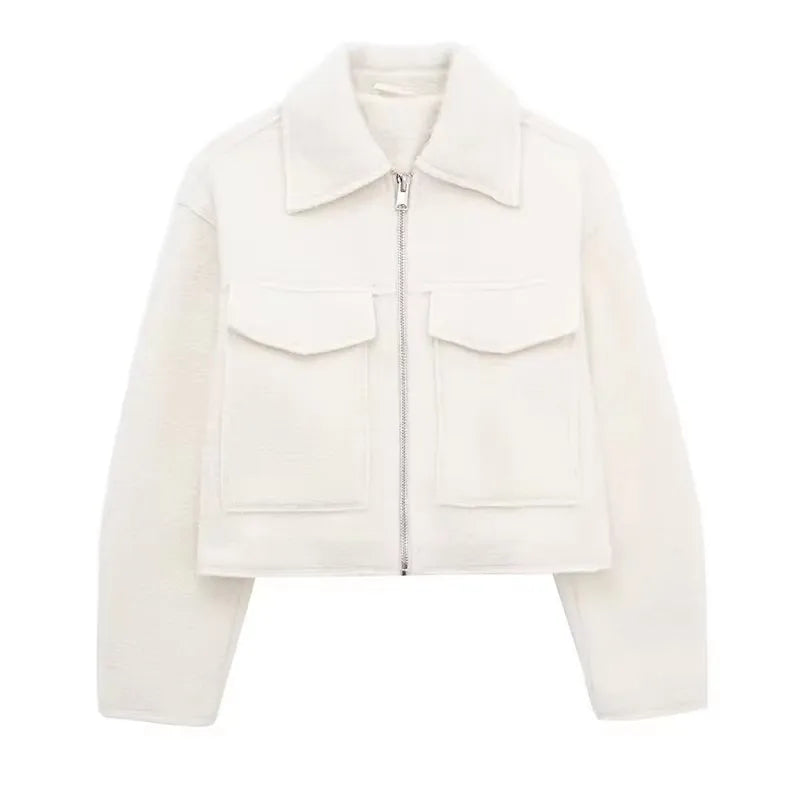 Willshela Women Vintage Zipper Jacket