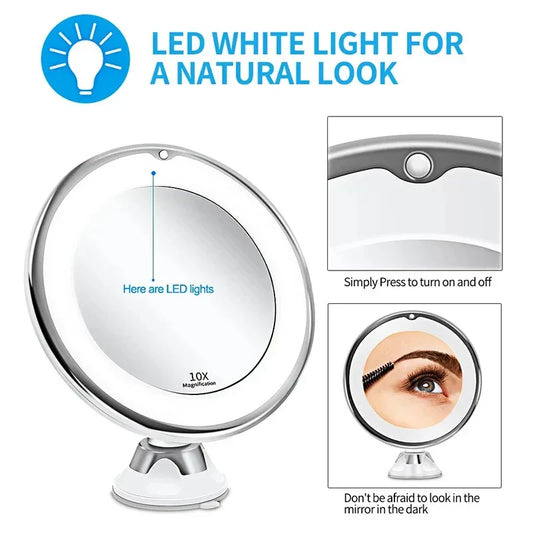 10X LED Touch Vanity Mirror