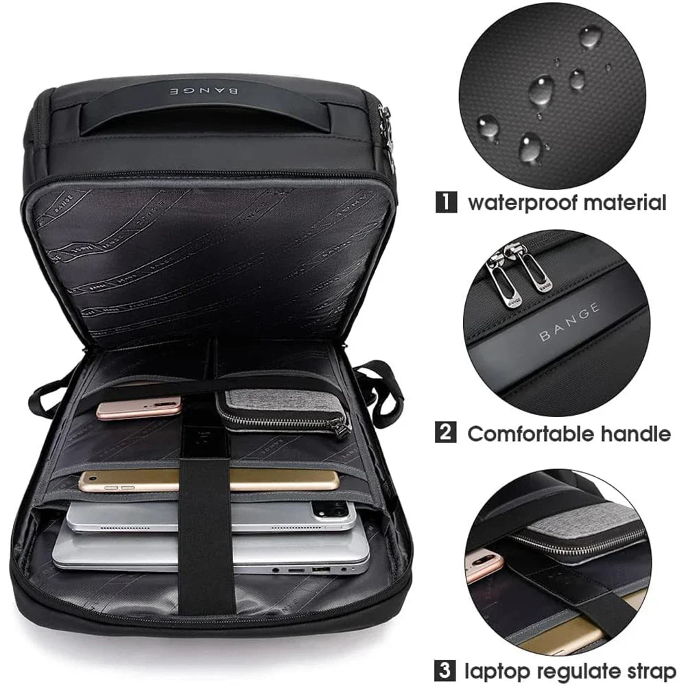 BANGE Waterproof Laptop Business Backpack