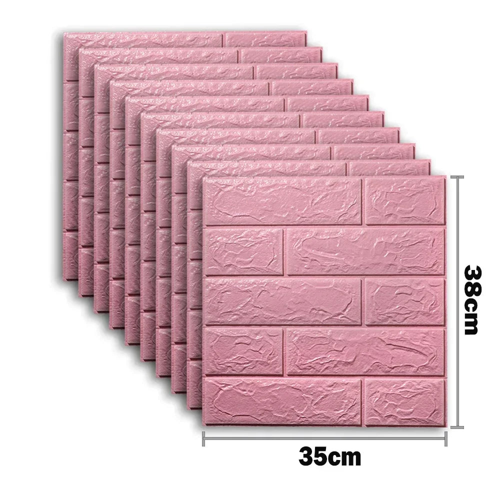 3D Foam Brick Wall Stickers