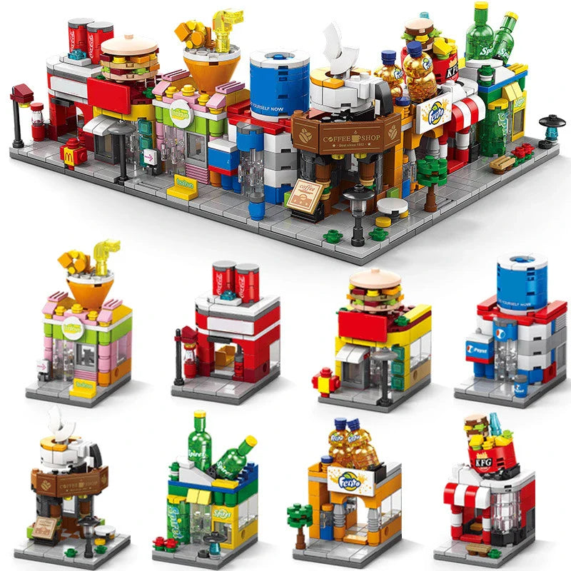 DIY Coffee Shop Building Blocks