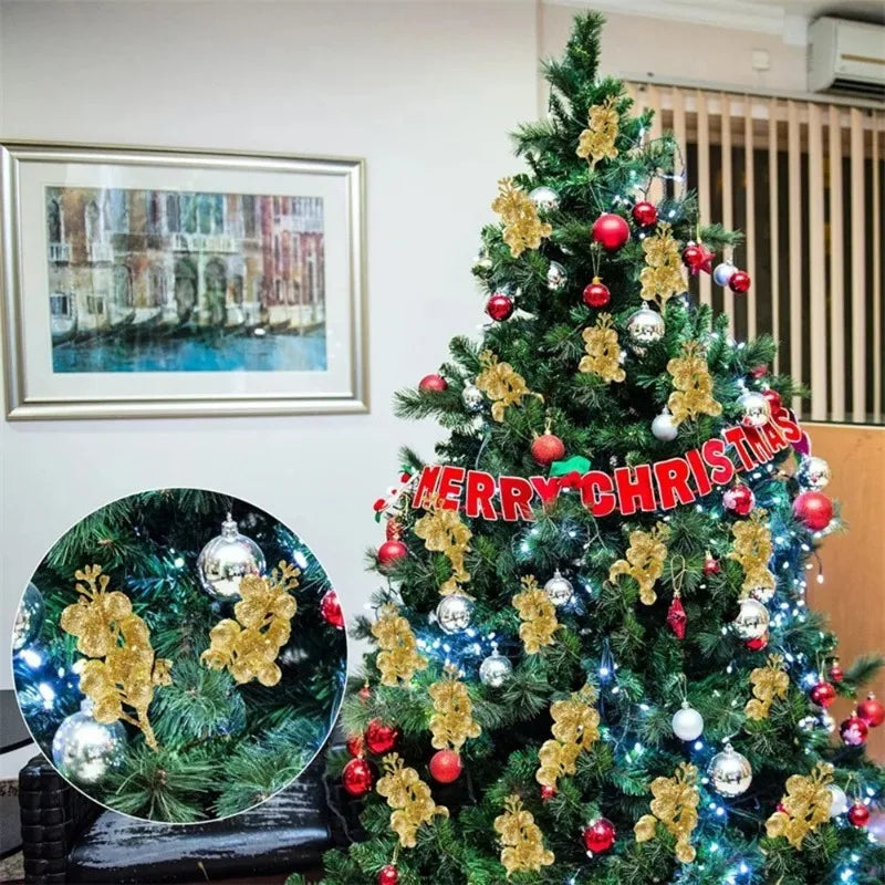 10pcs Sparkling Berry Christmas Ornaments